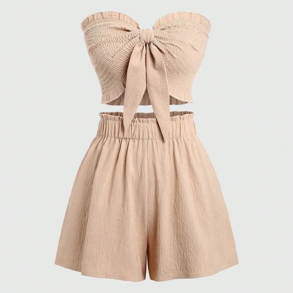 Smocked Top and Shorts Set